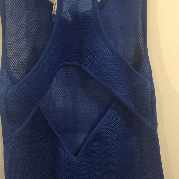 REHAB Assymetrical BLUE Knit Jersey 03 TANK TOP - Picture 3 of 14